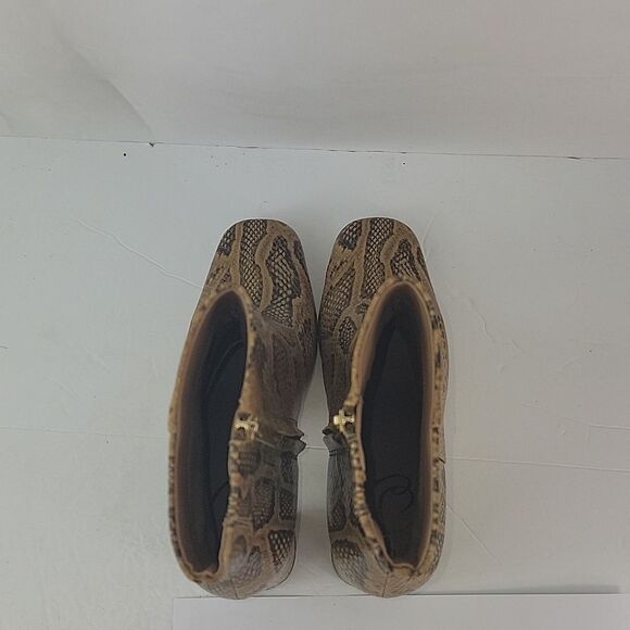 Sam Edelman Codie Snake-Embossed Leather Ankle Boots - Picture 11 of 16